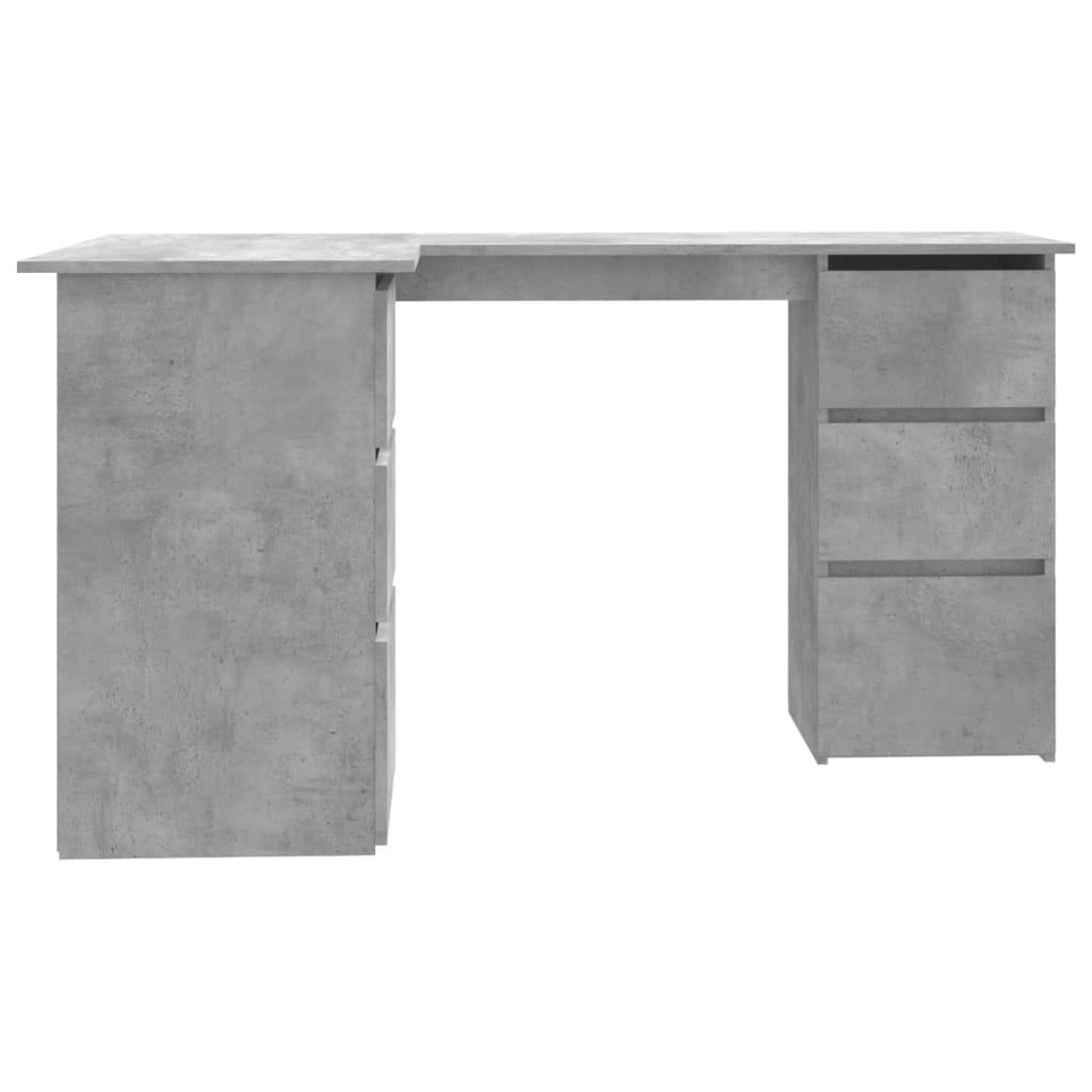 Rohový Psací Stůl Betonově Šedý 145 X 100 X 76 Cm Dřevotříska
