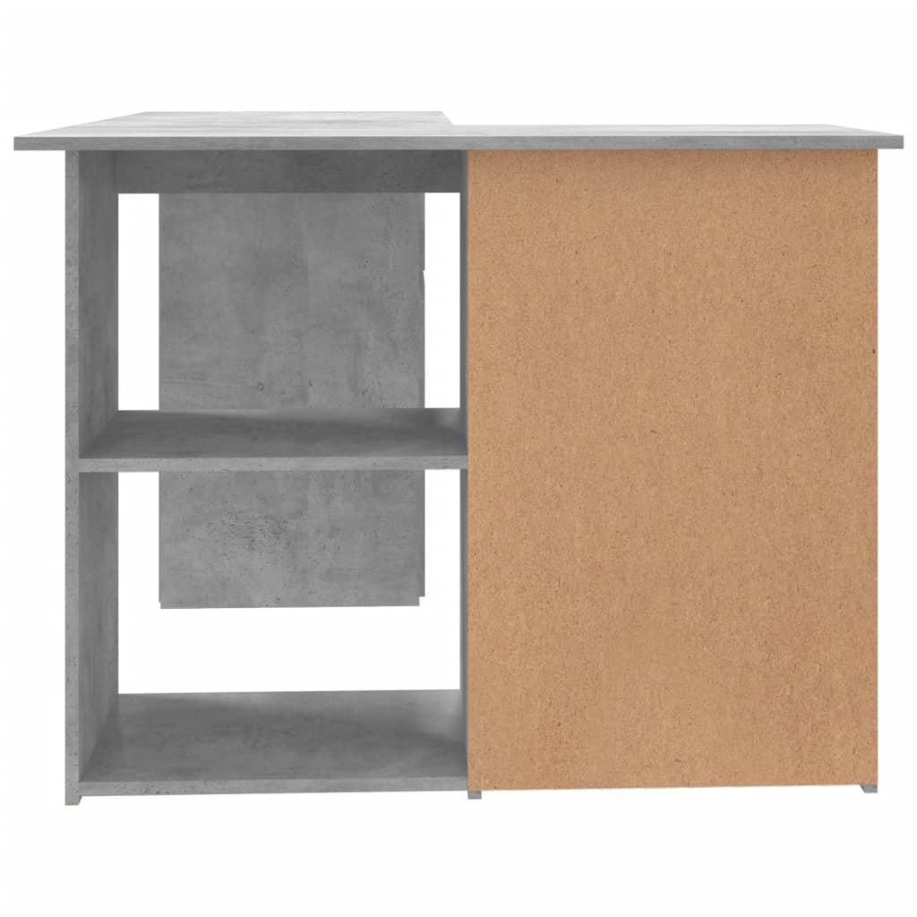 Rohový Psací Stůl Betonově Šedý 145 X 100 X 76 Cm Dřevotříska