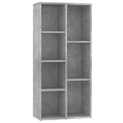 Knihovna Betonově Šedá 50 X 25 X 106 Cm Dřevotříska