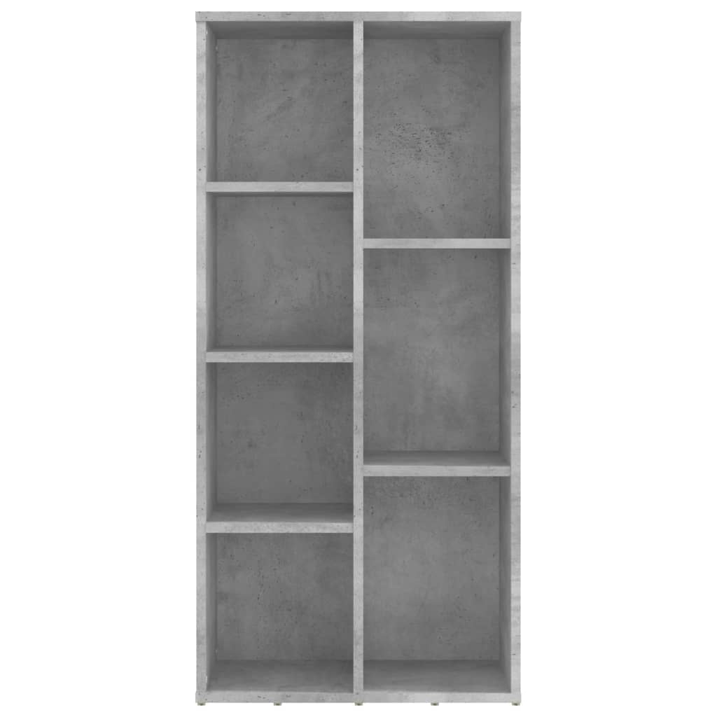 Knihovna Betonově Šedá 50 X 25 X 106 Cm Dřevotříska