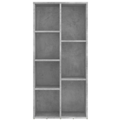 Knihovna Betonově Šedá 50 X 25 X 106 Cm Dřevotříska
