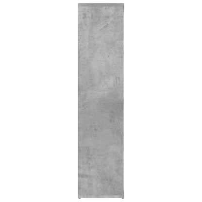 Knihovna Betonově Šedá 50 X 25 X 106 Cm Dřevotříska