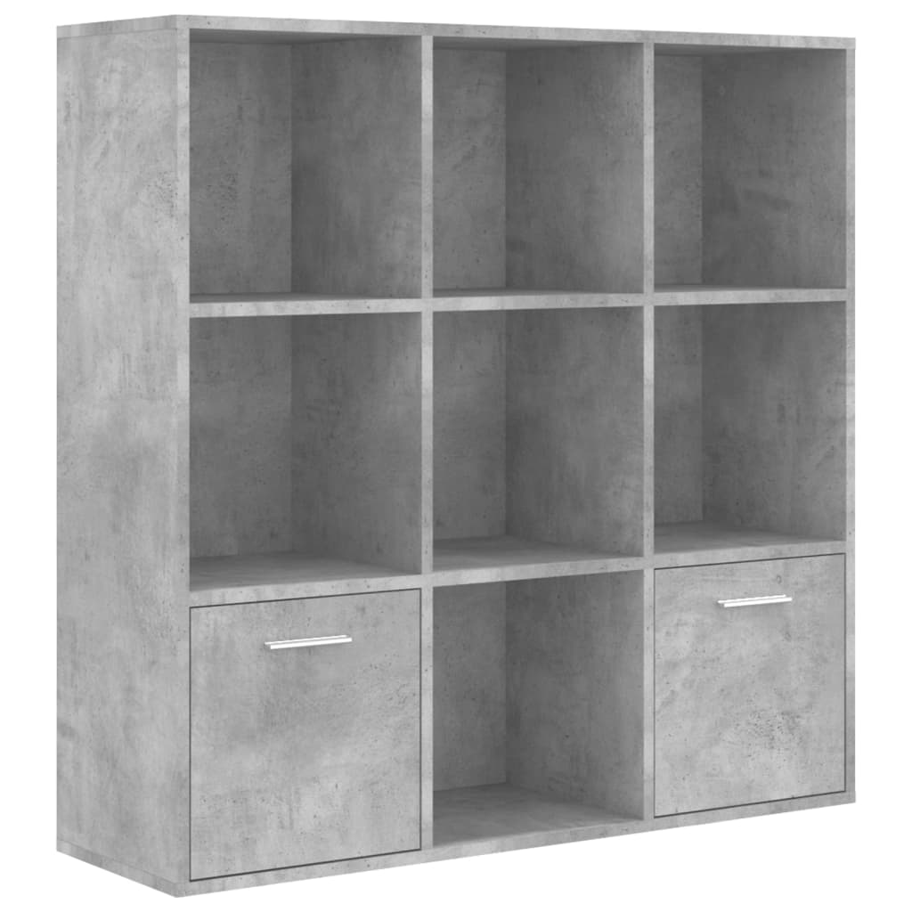 Knihovna Betonově Šedá 98 X 30 X 98 Cm Dřevotříska