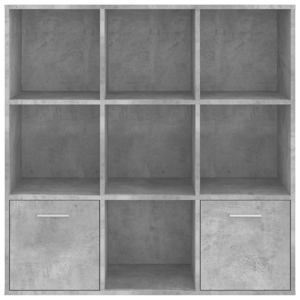 Knihovna Betonově Šedá 98 X 30 X 98 Cm Dřevotříska