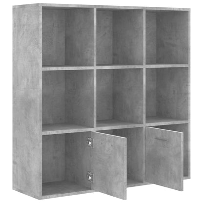 Knihovna Betonově Šedá 98 X 30 X 98 Cm Dřevotříska