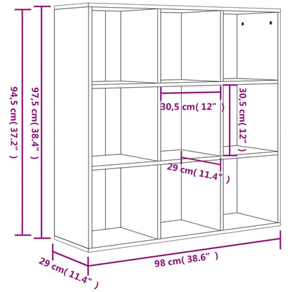 Knihovna Dub Sonoma 98 X 29 X 97,5 Cm Kompozitní Dřevo