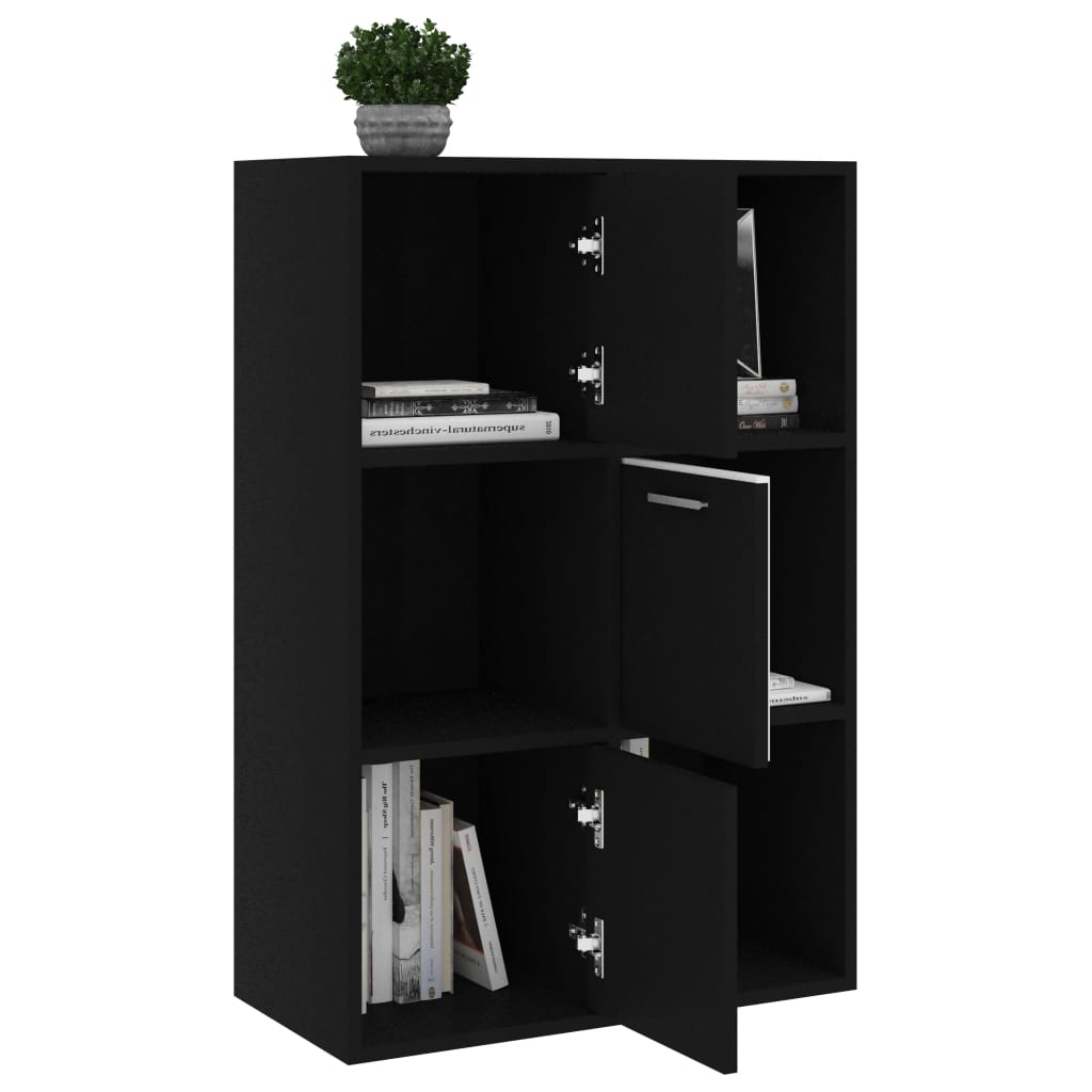Úložná Skříňka Černá 60 X 29,5 X 90 Cm Kompozitní Dřevo