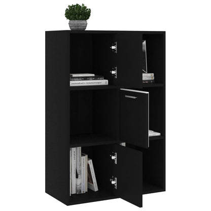 Úložná Skříňka Černá 60 X 29,5 X 90 Cm Kompozitní Dřevo