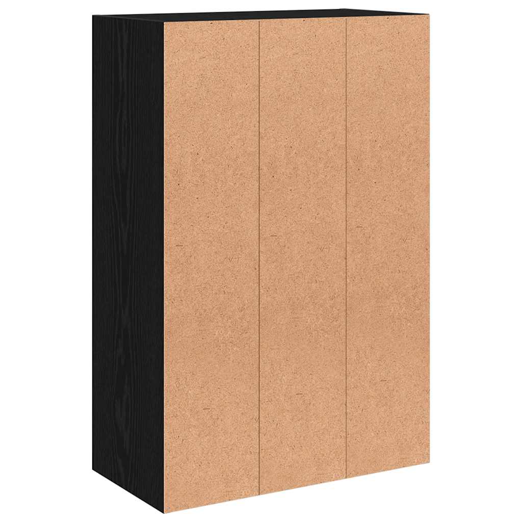 Úložná Skříňka Černá 60 X 29,5 X 90 Cm Kompozitní Dřevo
