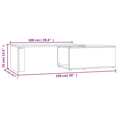 Konferenční Stolek 150 X 50 X 35 Cm Kompozitní Dřevo