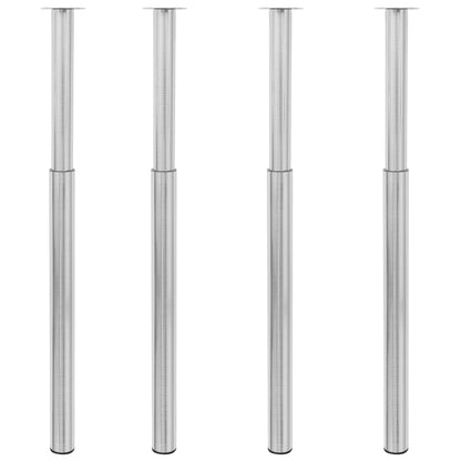 2 Teleskopické Stolové Nohy Černé 710 Mm - 1100 Mm