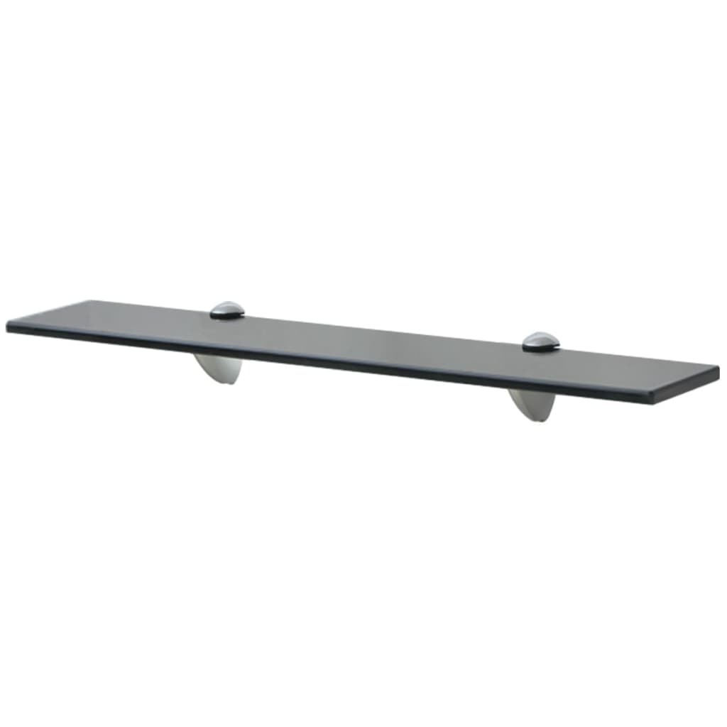 Plovoucí Police 2 Ks Sklo 8 Mm Černá