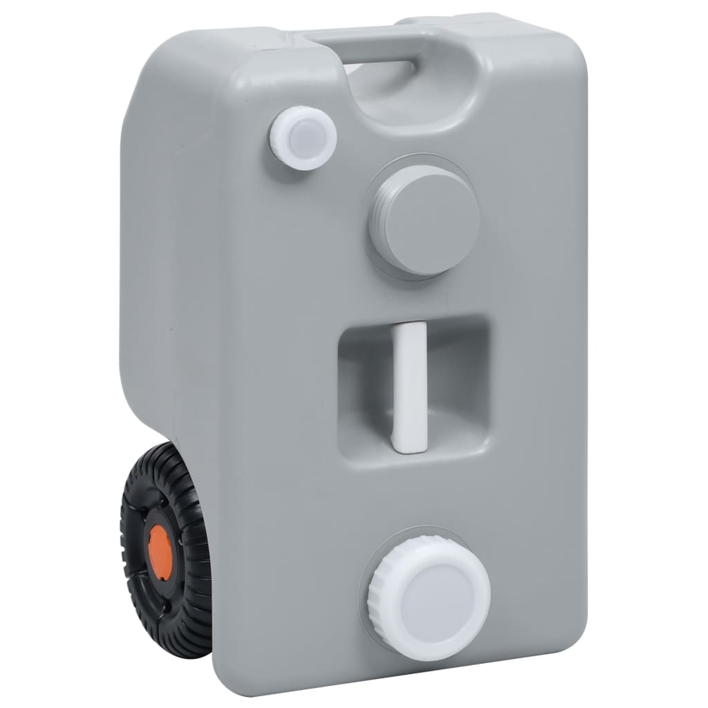 Nádrž Na Vodu Na Kolečkách Na Kempování 25 L Šedá