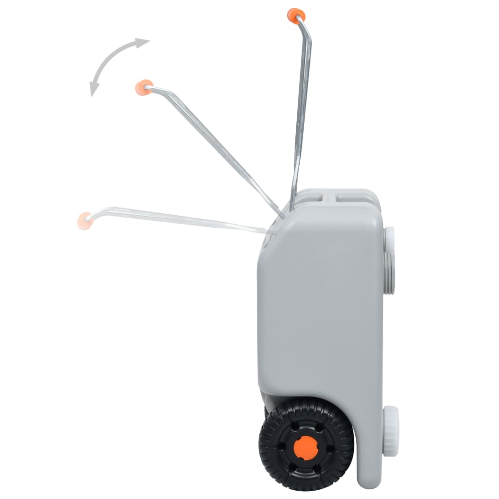 Nádrž Na Vodu Na Kolečkách Na Kempování 25 L Šedá