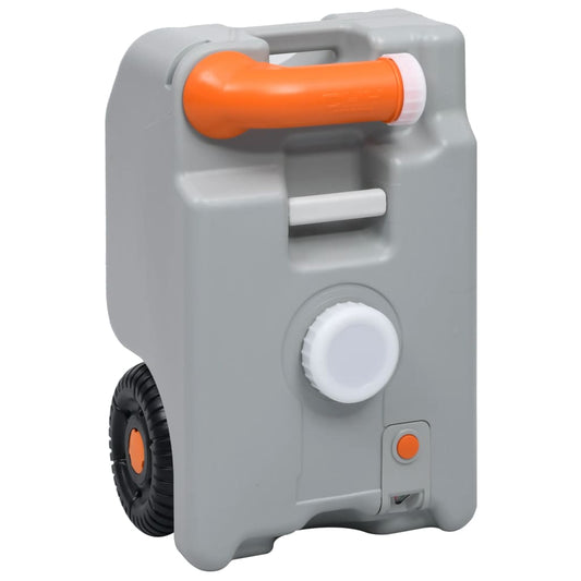 Nádrž Na Vodu Na Kolečkách Na Kempování 25 L Šedá
