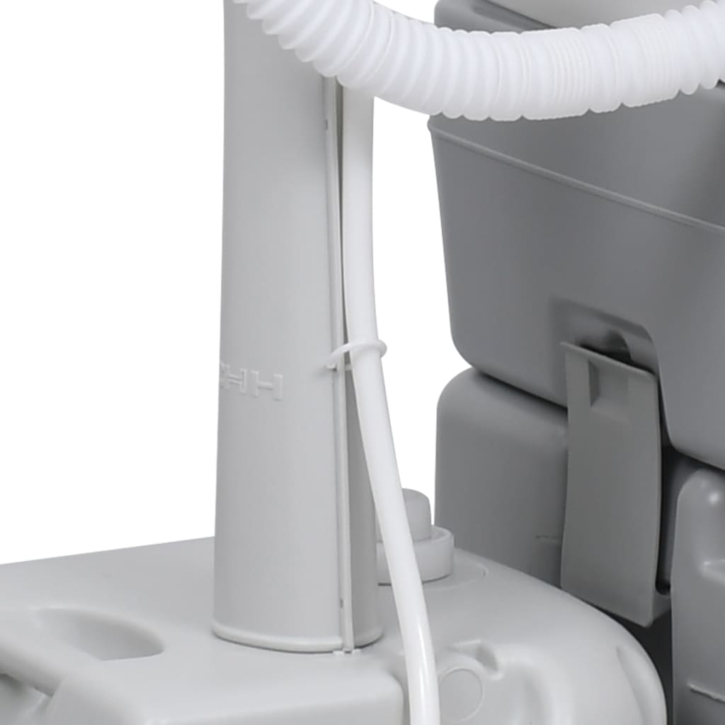 Sada Přenosného Kempingového Wc A Umyvadla Na Mytí Rukou Šedá