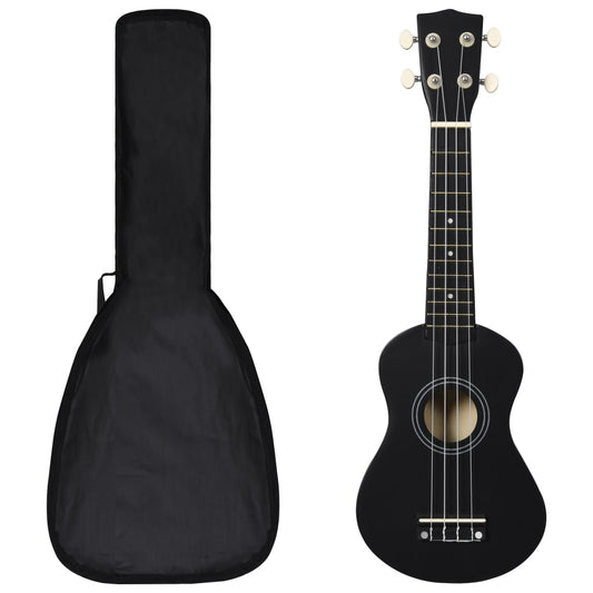 Set Soprano Ukulele S Obalem Pro Děti Černé