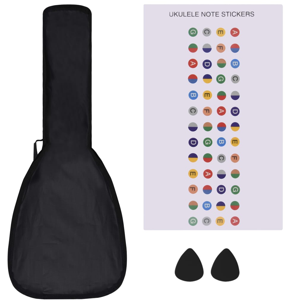 Set Soprano Ukulele S Obalem Pro Děti Černé
