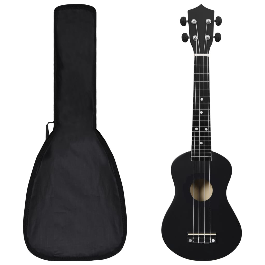 Set Soprano Ukulele S Obalem Pro Děti Černé