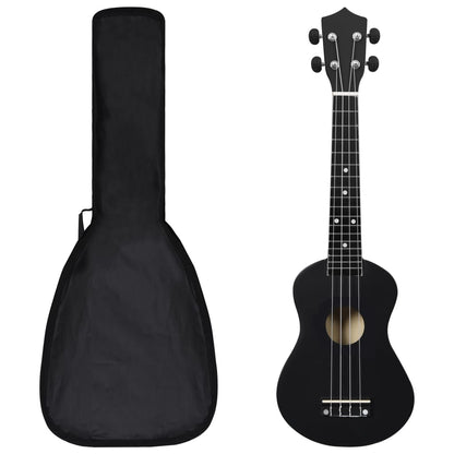 Set Soprano Ukulele S Obalem Pro Děti Černé