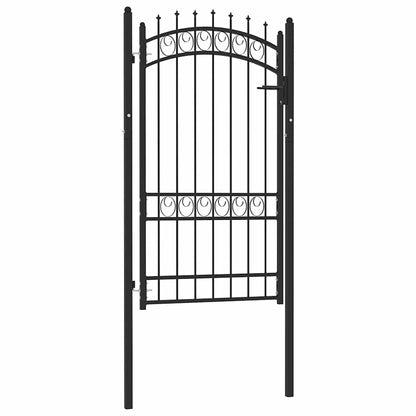Plotová Branka Emmen S Hroty Ocelová 103 X 109,5 Cm Černá