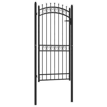 Plotová Branka Emmen S Hroty Ocelová 103 X 109,5 Cm Černá