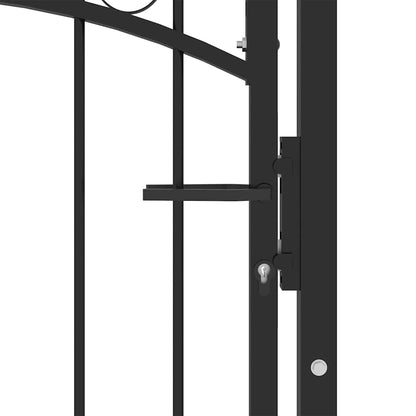 Brána S Hroty Emmen 100 X 200 Cm Práškově Lakovaná Ocel Černá
