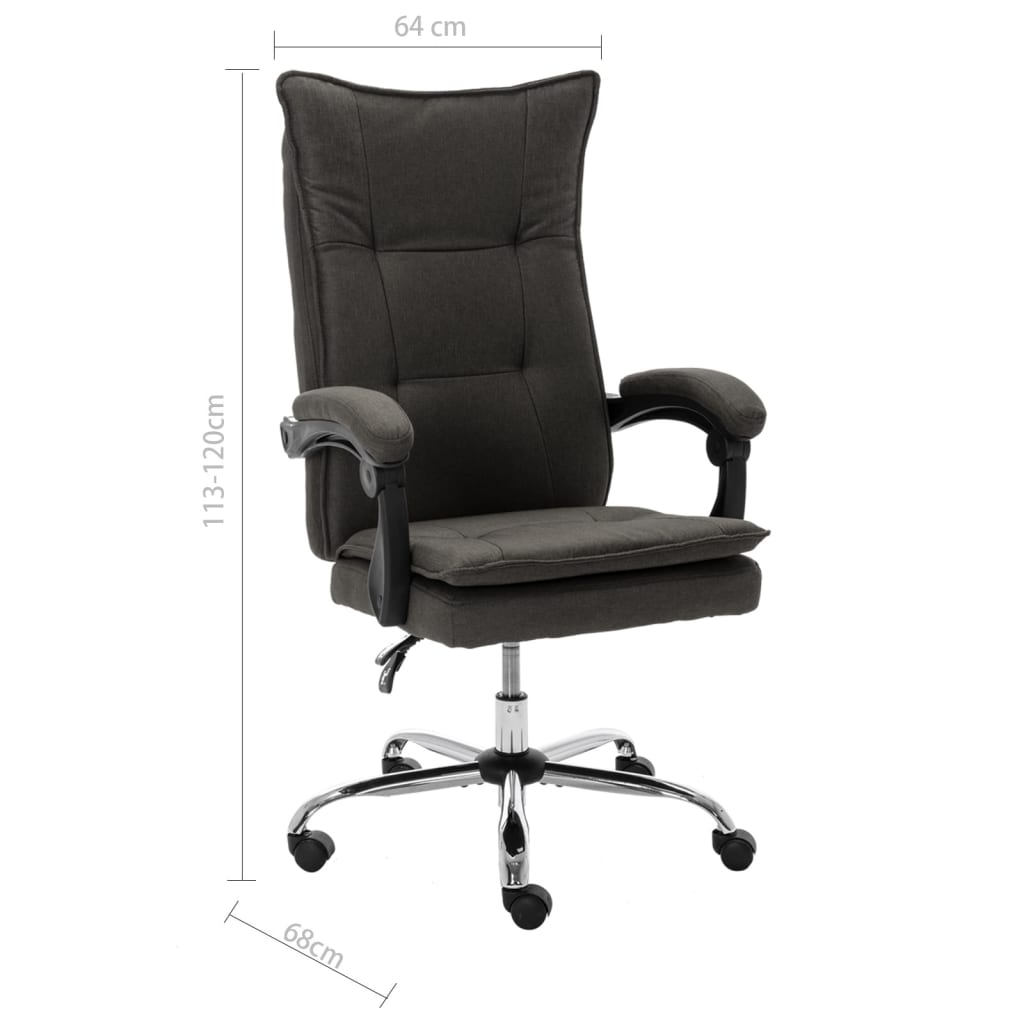 Kancelářská Židle Šedá Textil