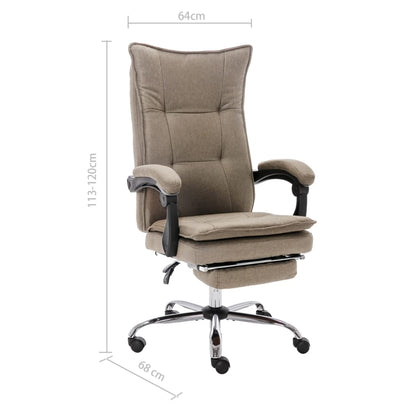 Kancelářská Židle Taupe Textil