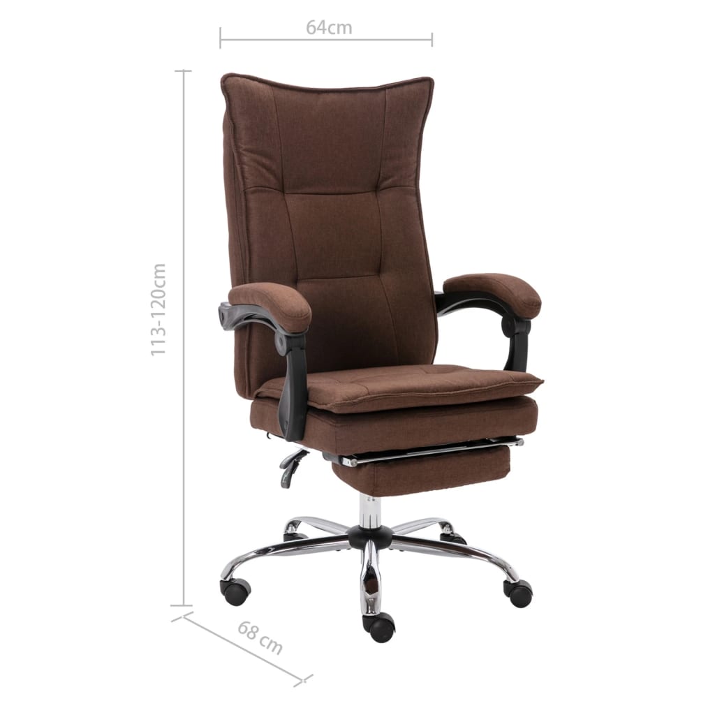 Kancelářská Židle Hnědá Textil