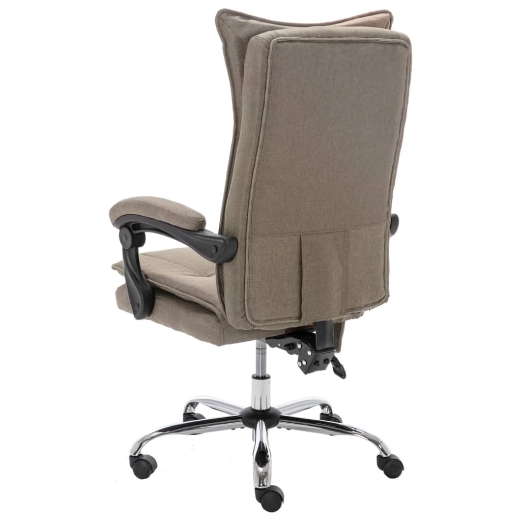 Masážní Kancelářská Židle Taupe Textil