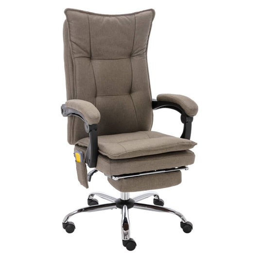 Masážní Kancelářská Židle Taupe Textil