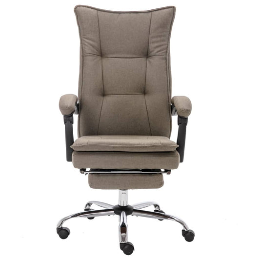 Masážní Kancelářská Židle Taupe Textil