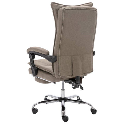 Masážní Kancelářská Židle Taupe Textil