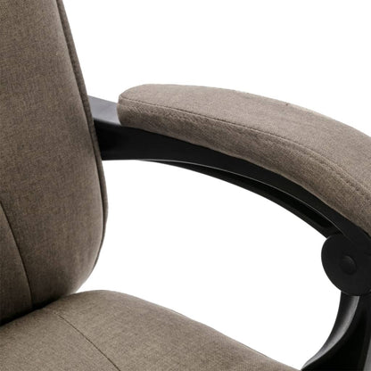 Masážní Kancelářská Židle Taupe Textil