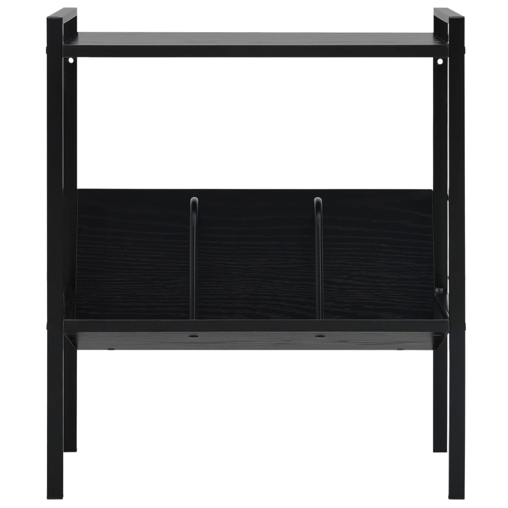 Knihovna Se 2 Policemi Černá 52 X 28 X 59 Cm Kompozitní Dřevo