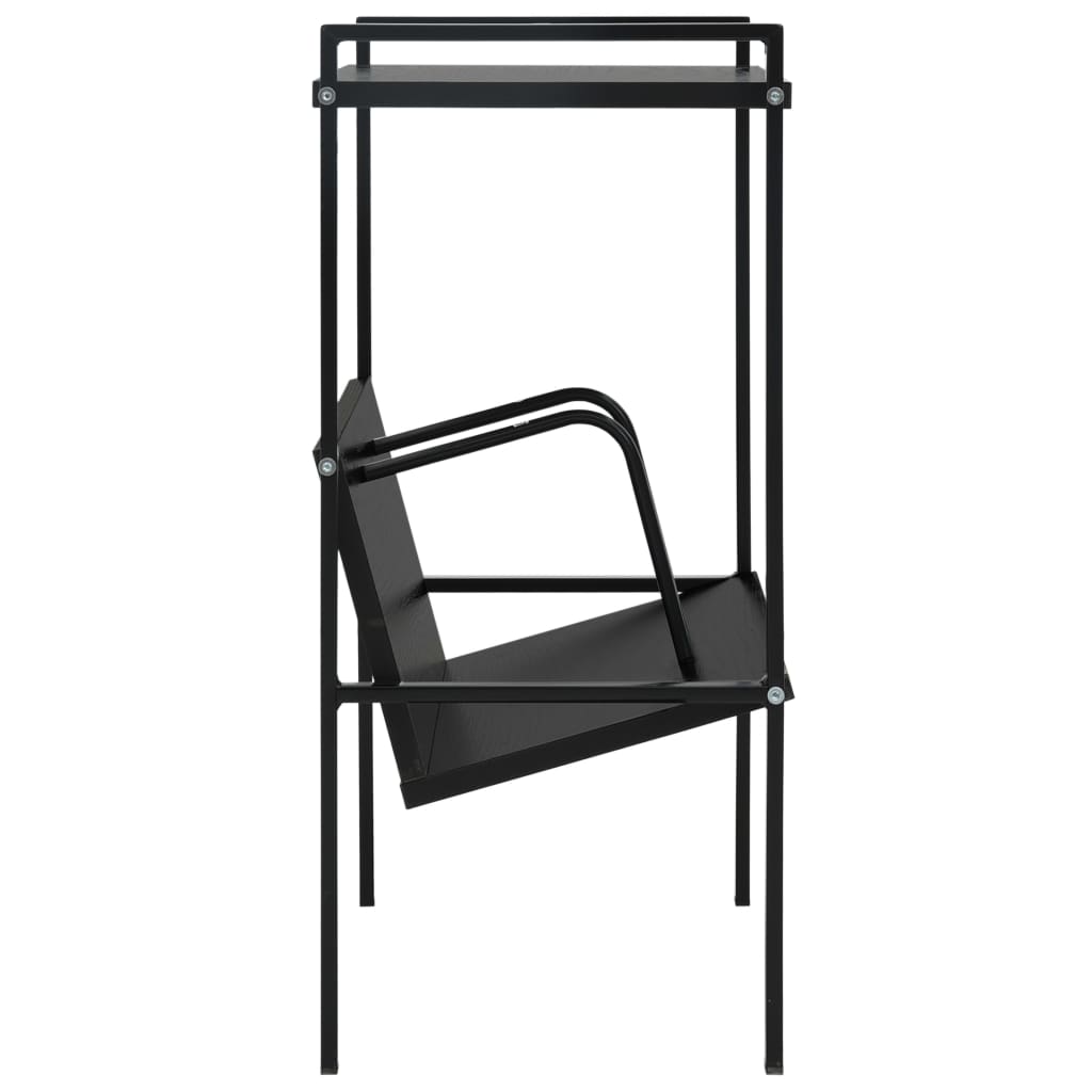 Knihovna Se 2 Policemi Černá 52 X 28 X 59 Cm Kompozitní Dřevo