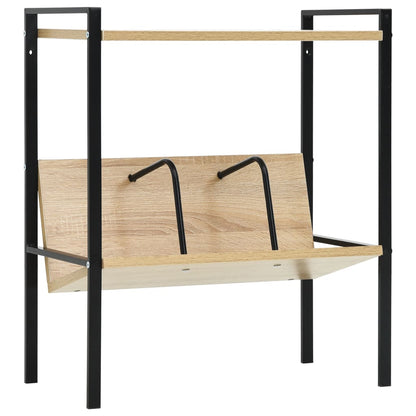 Knihovna Se 2 Policemi Černá 52 X 28 X 59 Cm Kompozitní Dřevo
