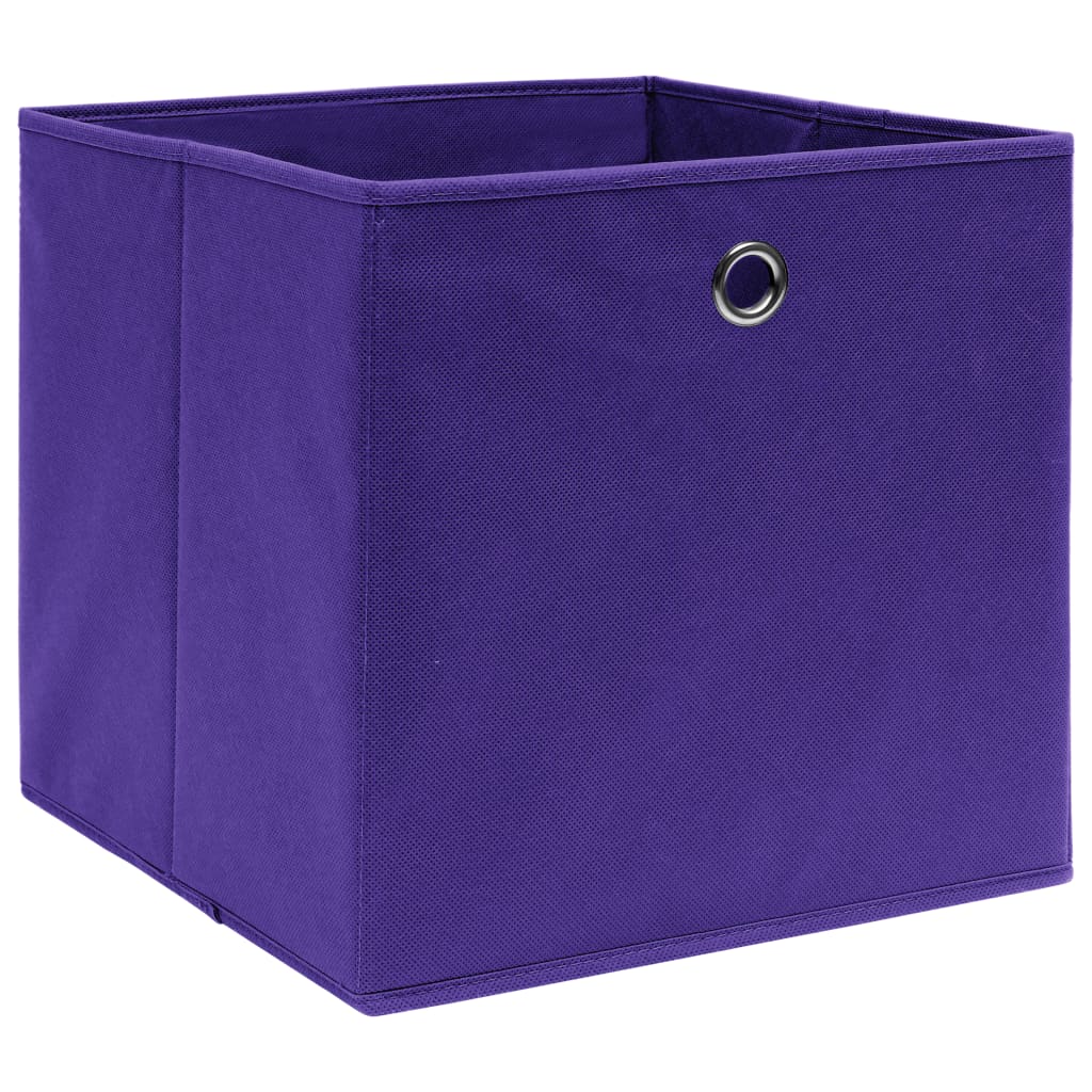 Úložné Boxy 4 Ks Fialové 32 X 32 X 32 Cm Textil