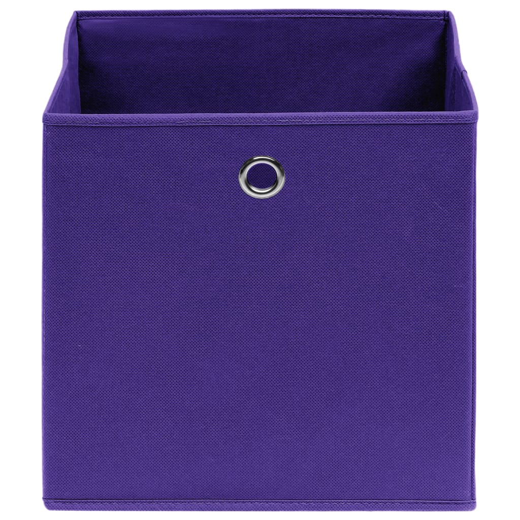 Úložné Boxy 4 Ks Fialové 32 X 32 X 32 Cm Textil