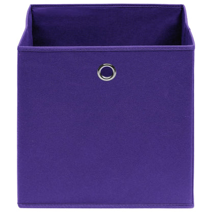 Úložné Boxy 4 Ks Fialové 32 X 32 X 32 Cm Textil