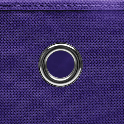 Úložné Boxy 4 Ks Fialové 32 X 32 X 32 Cm Textil