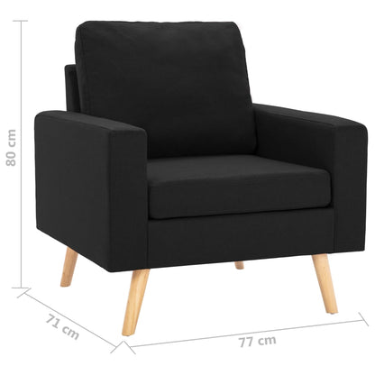 Křeslo Černé Textil