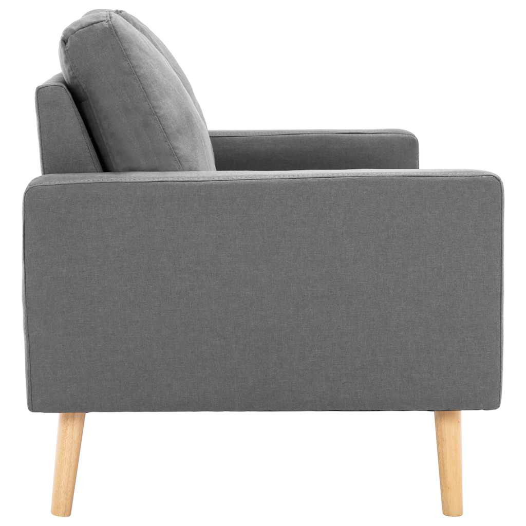 2Místná Pohovka Světle Šedá Textil