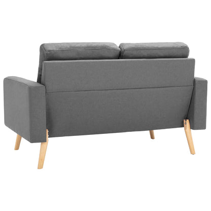 2Místná Pohovka Světle Šedá Textil