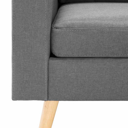 2Místná Pohovka Světle Šedá Textil