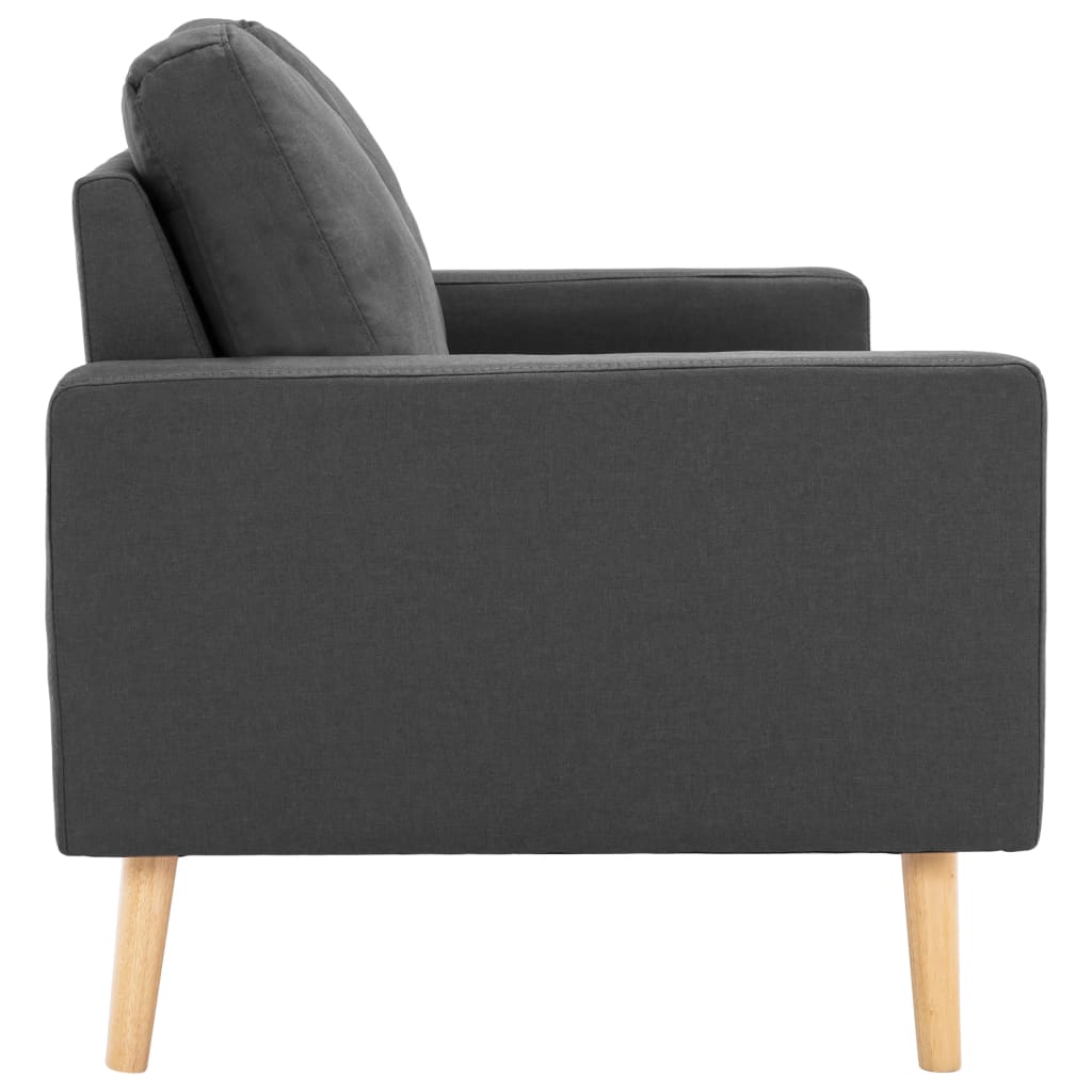 2Místná Pohovka Tmavě Šedá Textil