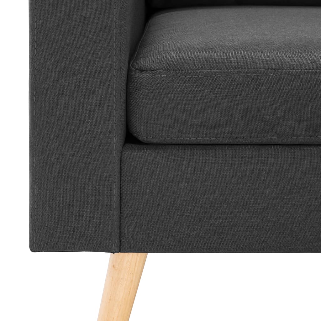 2Místná Pohovka Tmavě Šedá Textil