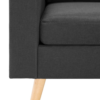 2Místná Pohovka Tmavě Šedá Textil
