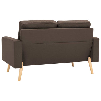 2Místná Pohovka Hnědá Textil